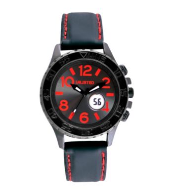 UPC 020571107731 product image for Unlisted by Kenneth Cole Men's Sport Watch with Red Dial, Black Strap & Grey Cas | upcitemdb.com