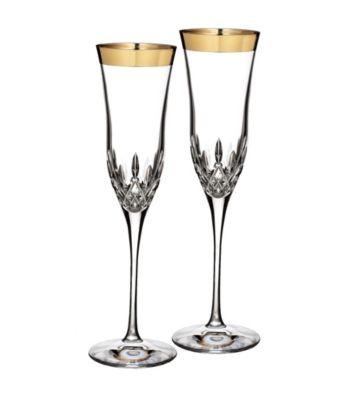 Waterford&reg; Lismore Essence Gold Set of 2 Champagne 