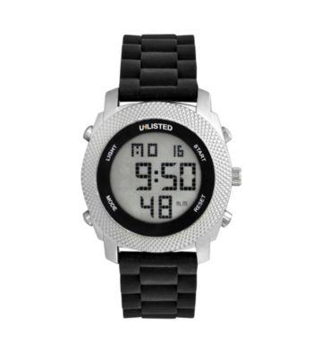 UPC 020571107670 product image for Unlisted by Kenneth Cole Men's Sport Watch with Black Strap & Silvertone Case Me | upcitemdb.com