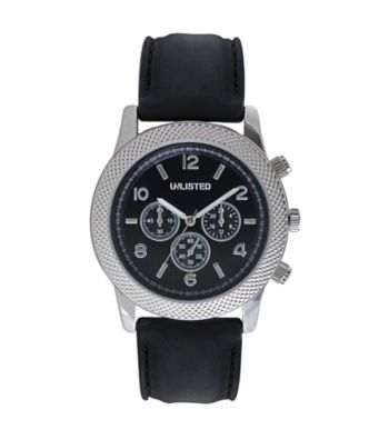 UPC 020571107687 product image for Unlisted by Kenneth Cole Men's Sport Watch with Black Strap & Silvertone Case Me | upcitemdb.com