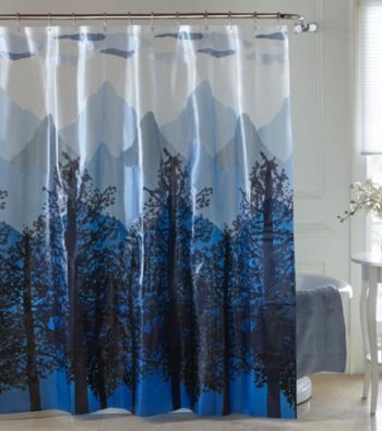 Light Blue Curtains Blackout Morgan Shower Curtain