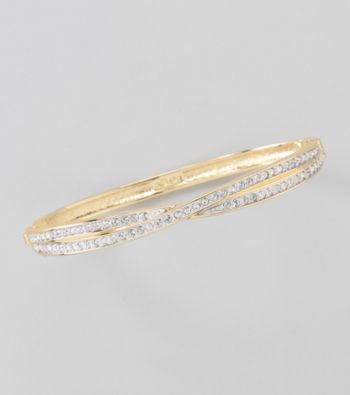 UPC 768549190827 product image for Swarovski 24K Gold Plated Clear Crystal Random Bangle | upcitemdb.com
