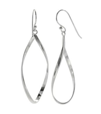 UPC 722089488141 product image for Sterling Silver Twisted Oval Drop Earrings | upcitemdb.com