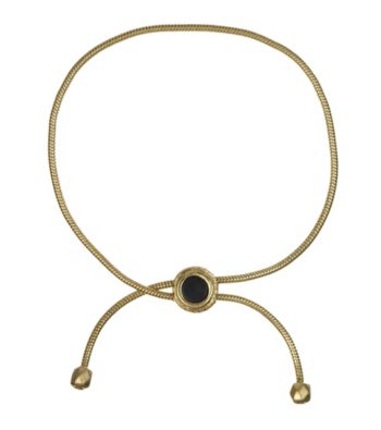 UPC 024576000011 product image for Sam Edelman Black/Goldtone Stone Inlay Slider Bracelet | upcitemdb.com