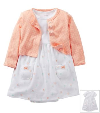 UPC 888510000112 product image for Carter's® Baby Girls' White/Peach 2-pc. Dot Print Dres Set | upcitemdb.com