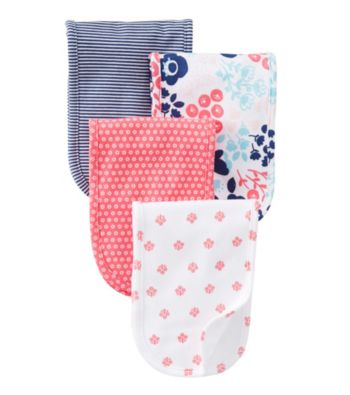 UPC 886149999807 product image for Carter's Baby Girls' Pink/Navy 4-pk. Burp Cloths Kid's | upcitemdb.com