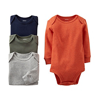 UPC 888510000020 product image for Carter's® Baby Boys' Assorted 4-pk. Long Sleeve Heather Bodysuits | upcitemdb.com