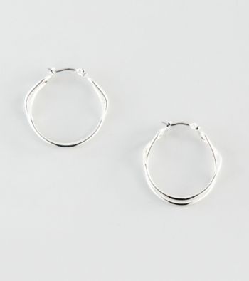 UPC 083355058421 product image for Napier Click Top Silvertone Twisted Hoop Earrings | upcitemdb.com