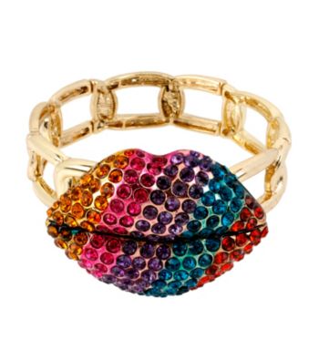 UPC 885043941615 product image for Betsey Johnson Multicolor Lips Stretch Bracelet | upcitemdb.com