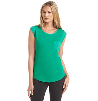 UPC 700289273262 product image for Calvin Klein Cap Sleeve T Shirt | upcitemdb.com