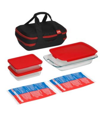 Pyrex&reg; Portable 9-pc. Baking Dish Double Decker Set with