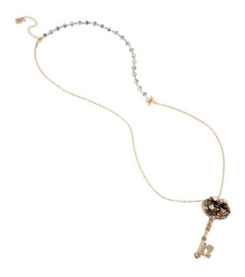 UPC 885043941998 product image for Betsey Johnson Purple Multicolor Woven Cluster Key Pendant Long Necklace | upcitemdb.com