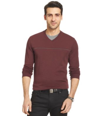 UPC 013282473479 product image for Van Heusen® Men's Long Sleeve Jasper VeeDoubler Knit Shirt | upcitemdb.com