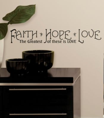 RoomMates Faith, Hope and Love Peel & Stick Quotable Wall 