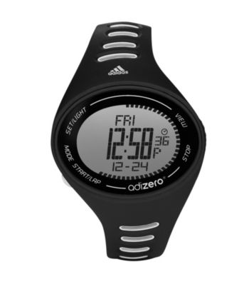 UPC 691464728182 product image for adidas Black Adizero with White Stripes Digital Watch Men's | upcitemdb.com