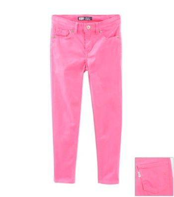 UPC 617845255245 product image for Levi's® Girls' 2T-6X Pink Sateen Denim Leggings | upcitemdb.com