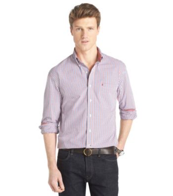 UPC 014056664505 product image for Izod® Men's Tattersall Essential Woven Shirt | upcitemdb.com