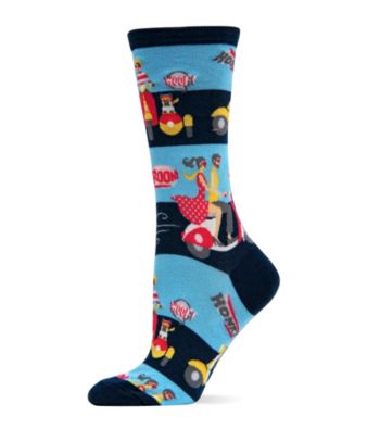 UPC 047852069489 product image for Hot Sox Navy Vespa Crew Socks | upcitemdb.com