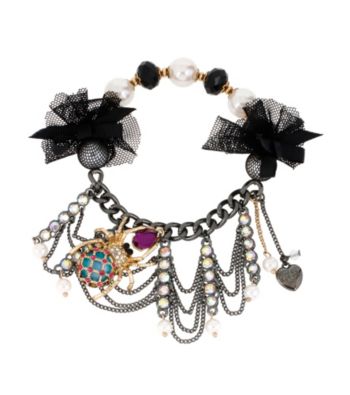 UPC 885043972947 product image for Betsey Johnson Pink Spider Half Stretch Bracelet | upcitemdb.com
