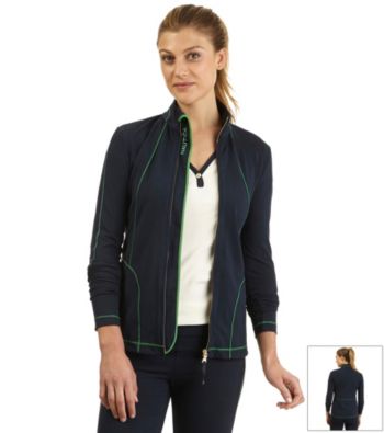 Nautica Contrast Trim Zip Front Women's Yoga Jacket