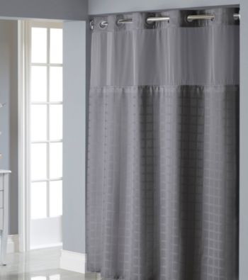 UPC 877003007066 product image for Hookless Square Tile Jacquard Shower Curtain | upcitemdb.com