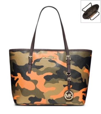 michael kors orange camo tote