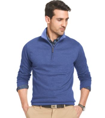 UPC 013282471284 product image for Van Heusen® Men's Long Sleeve 1/4 Zip Solid Sweater | upcitemdb.com