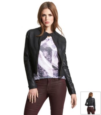 coated denim jacket womens