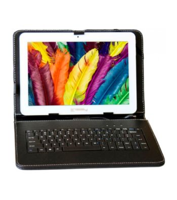 UPC 091037746108 product image for Linsay F-10Hd4Core Quad Tablet Bundle with Keyboard, Stand Up Case and Google An | upcitemdb.com