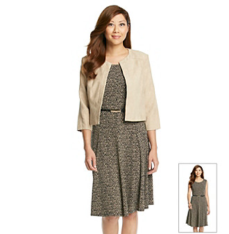 UPC 689886481389 product image for Jessica Howard® Petites' Faux Suede Jacket Dress | upcitemdb.com