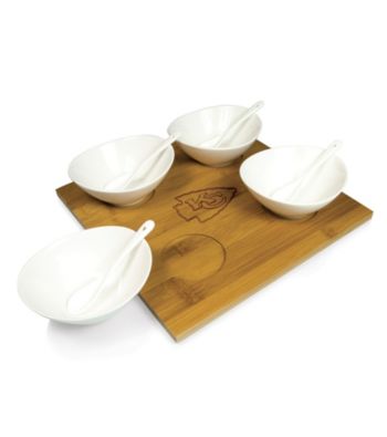 UPC 099967363051 product image for Picnic Time® Kansas City Chiefs Set of 4 Butterfly Bowls with Bamboo Base | upcitemdb.com