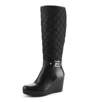michael kors aaran wedge boots