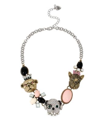 UPC 885043975009 product image for Betsey Johnson® Multicolor Dog Frontal Necklace | upcitemdb.com