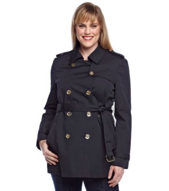 michael kors plus size trench coat