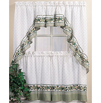 CHF Cottage Ivy Tier and Swag Valance Set