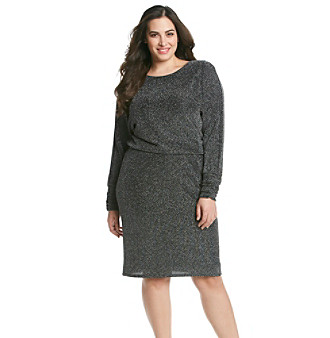 UPC 689886753189 product image for Jessica Howard® Plus Size Sparkle Scoopneck Blouson Dress | upcitemdb.com