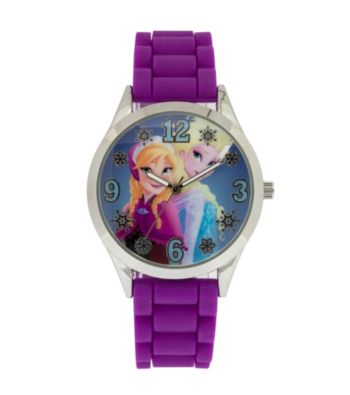 UPC 030506372837 product image for Accutime Youth Frozen® Elsa and Anna Silvertone Purple Silicone Strap Watch | upcitemdb.com