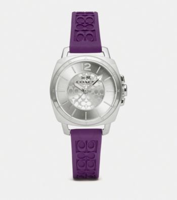 UPC 885997135443 product image for COACH BOYFRIEND SMALL PURPLE SILICON RUBBER STRAP WATCH | upcitemdb.com