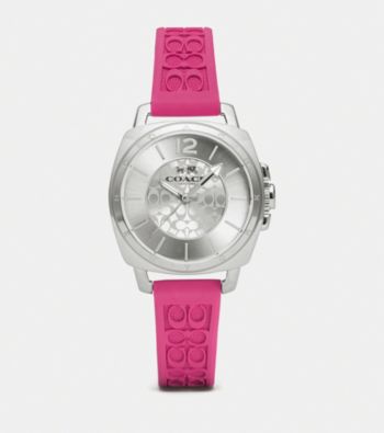 UPC 885997135450 product image for COACH BOYFRIEND SMALL PINK SILICON RUBBER STRAP WATCH | upcitemdb.com