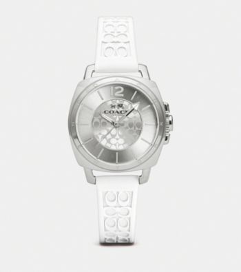 UPC 885997135467 product image for COACH BOYFRIEND SMALL WHITE SILICON RUBBER STRAP WATCH | upcitemdb.com