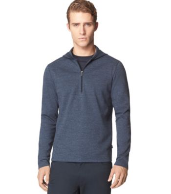 UPC 797762125606 product image for Calvin Klein Men's Long Sleeve Layer Solid Ponte Hoodie | upcitemdb.com