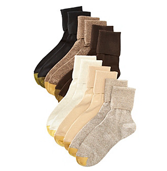 GOLD TOE&reg; 6-Pack Turn Cuff Assorted Socks