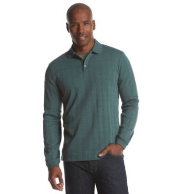 UPC 013282472687 product image for Van Heusen® Men's Long Sleeve Jasper Windowpane Polo | upcitemdb.com