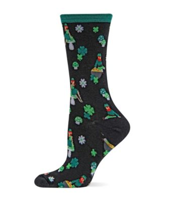 UPC 047852070188 product image for Hot Sox Leprechauns & Mushrooms Crew Socks | upcitemdb.com