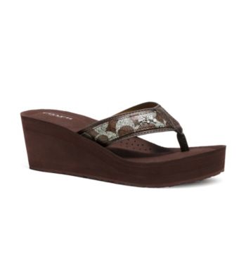 coach jolene wedge flip flops