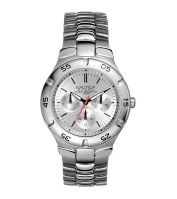 UPC 656086010602 product image for Nautica® Men's Chronograph Stainless Steel Watch | upcitemdb.com