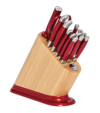 UPC 045908063337 product image for KitchenAid® 14-pc. Iconic Bamboo Block with Candy Apple Red Aluminum Polishe | upcitemdb.com