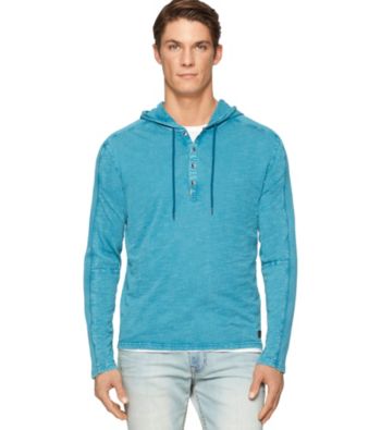 UPC 712683558913 product image for Calvin Klein Men's Long Sleeve Mixed Media Hoodie | upcitemdb.com