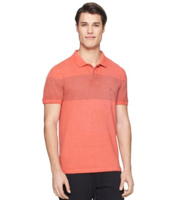 UPC 712683560411 product image for Calvin Klein Jeans Men's Short Sleeve Overdye Stripe Polo | upcitemdb.com