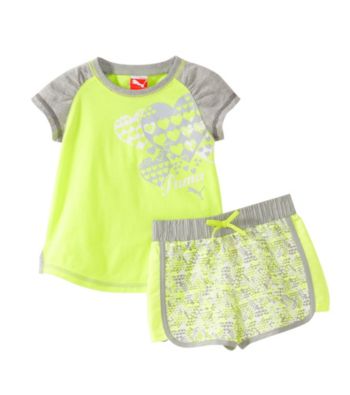 UPC 886712916125 product image for PUMA® Baby Girls' Hearts Shorts Set | upcitemdb.com